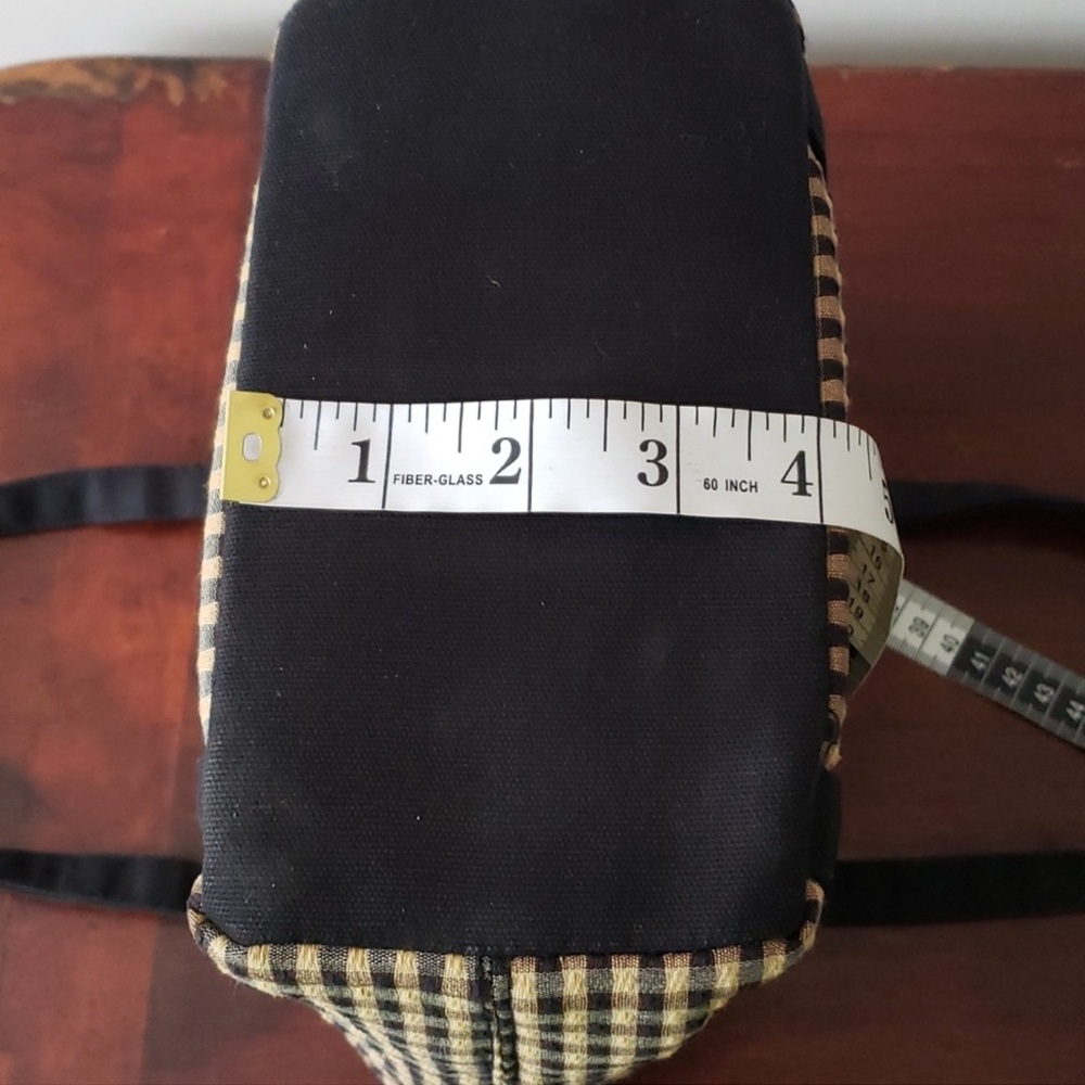 VTG 90s Longaberger Homestead Plaid Tote & Wallet Set EUC Americana - Picture 5 of 7